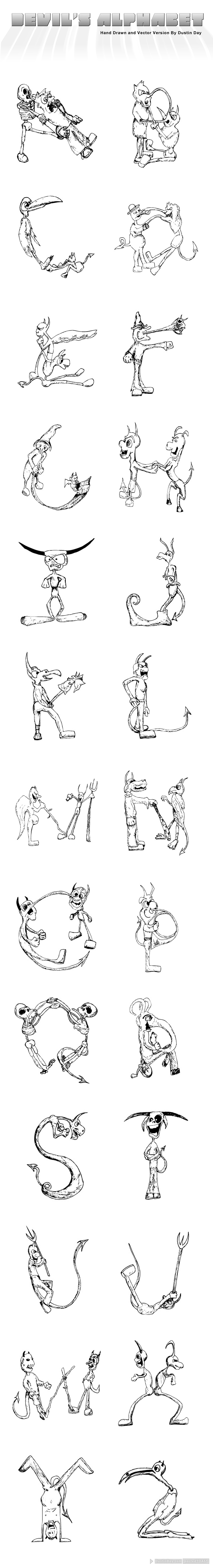 The Devils Alphabet devilsalphabet The Devils Alphabet | Cartoon Typography